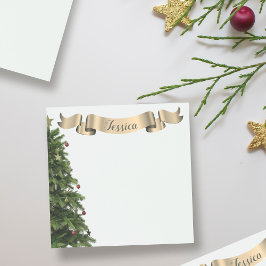 Aangepaste groene kerstboom gepersonaliseerd feest post-it® notes