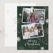 Aangepaste groene kerstcadeautjes voor fijne kerst feestdagenkaart (Voorkant / Achterkant)