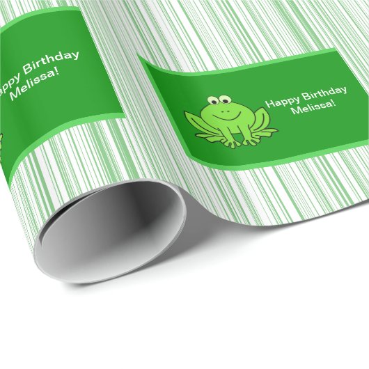 Aangepaste groene kikker cadeaupapier (Rol Hoek)