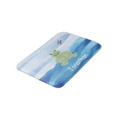 Aangepaste groene kikker met Dragonfly voor kinder Badmat (Gekanteld)