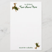 Aangepaste groene kikkerfoto weerstand tegen klimm briefpapier (Voorkant)