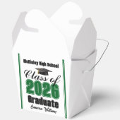 Aangepaste groene klas van 2026 diploma feest bedankdoosjes (Open)