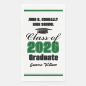 Aangepaste groene klas van 2026 diploma feest servet (Voorkant)