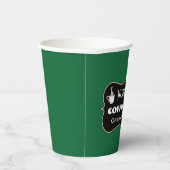 Aangepaste Groene Koffiewinkel Papieren kopjes Papieren Bekers (Rechts)