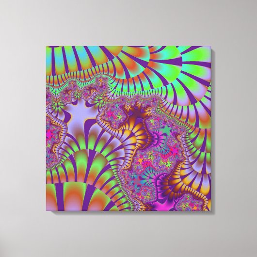 Aangepaste groene kunstschildering voor regenboogv canvas afdruk (Voorkant)