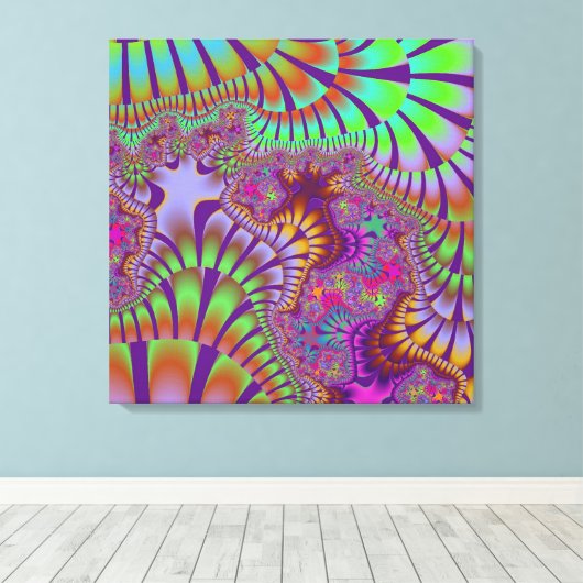 Aangepaste groene kunstschildering voor regenboogv canvas afdruk (Insitu (Houten vloer))