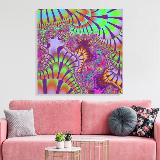 Aangepaste groene kunstschildering voor regenboogv canvas afdruk (Insitu (Woonkamer))