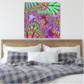 Aangepaste groene kunstschildering voor regenboogv canvas afdruk (Insitu (Slaapkamer))