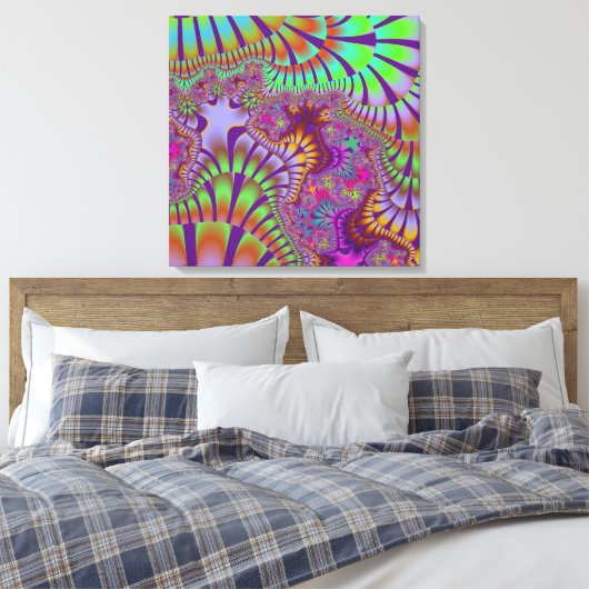 Aangepaste groene kunstschildering voor regenboogv canvas afdruk (Insitu (Slaapkamer))