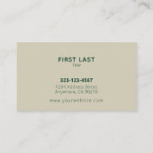 Aangepaste groene landschapsarchitectuur Lawn Care Visitekaartje (Achterkant)