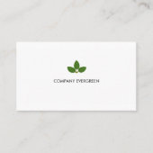Aangepaste groene Laurel Leaves Logo op White Visitekaartje (Voorkant)