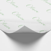 Aangepaste groene legante naam van Lime Cadeaupapier (Hoek)