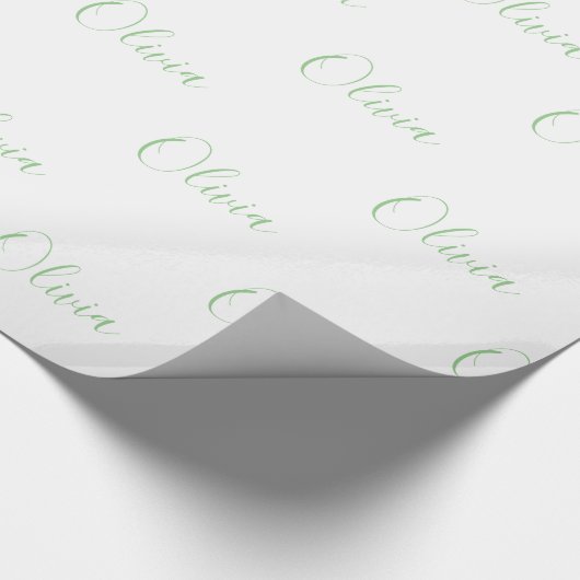 Aangepaste groene legante naam van Lime Cadeaupapier (Hoek)