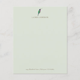 Aangepaste groene Lucifer Hummingbird briefpapier