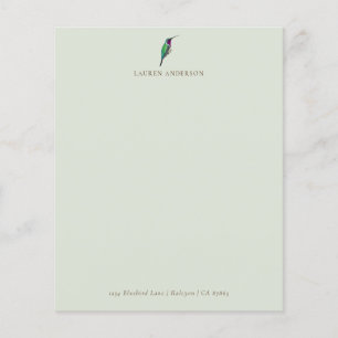 Aangepaste groene Lucifer Hummingbird briefpapier