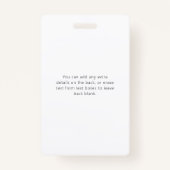 Aangepaste groene medewerker foto-ID Badge (Achterkant)