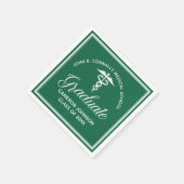 Aangepaste groene medische school afstudeerfeest servet (Hoek)