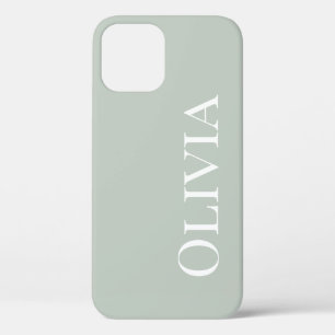 Aangepaste groene moderne typografie Case-Mate iPhone case