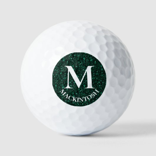 Aangepaste groene monogram golfballen (Voorkant)