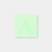Aangepaste groene Monogram Post-it® notes (Voorkant)