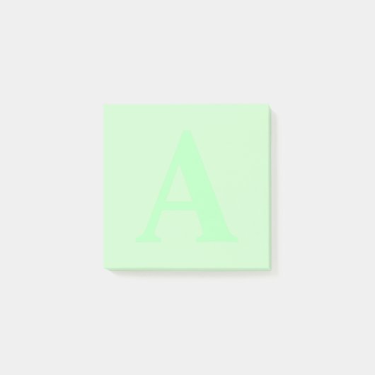 Aangepaste groene Monogram Post-it® notes (Voorkant)