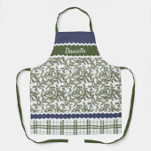 Aangepaste groene naalden blauwe jeneverbessen schort (Voorkant)