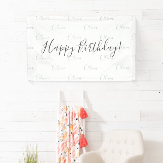 Aangepaste groene naambanner spandoek (Insitu)