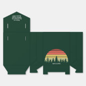 Aangepaste Groene Outdoor Familie Reünie Party Bedankdoosjes (Ongevouwen)