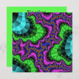 Aangepaste groene Paarse uitnodiging tot het indie