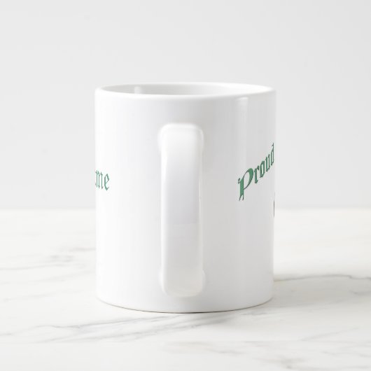 Aangepaste groene Pagan Pride Jumbo Mok (Achterkant)