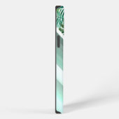 Aangepaste groene palmbladeren tropisch zomerpatro iPhone hoesje (Rechterkant)