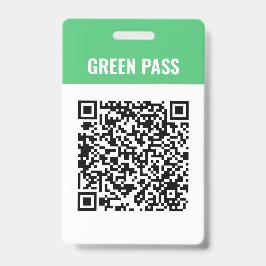 Aangepaste groene pas Covid Veilige Ticket PVC Bad Badge