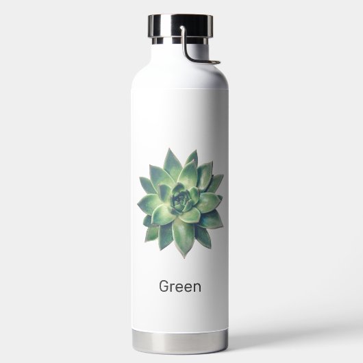 Aangepaste groene plant afbeelding en bewerkbare t waterfles (Links)