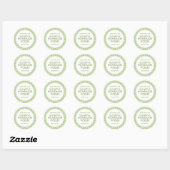 Aangepaste groene polka dot inblikken Stickers / l (Vel)