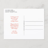 Aangepaste groene roze Oranje gouden Ornamenten Briefkaart (Achterkant)