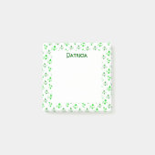 Aangepaste groene Shamrock Pattern-stickies Post-it® Notes (Voorkant)