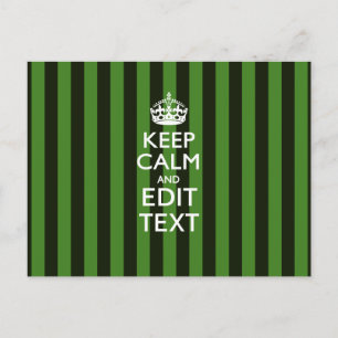 Aangepaste groene strepen kalm Jouw tekst houden Briefkaart