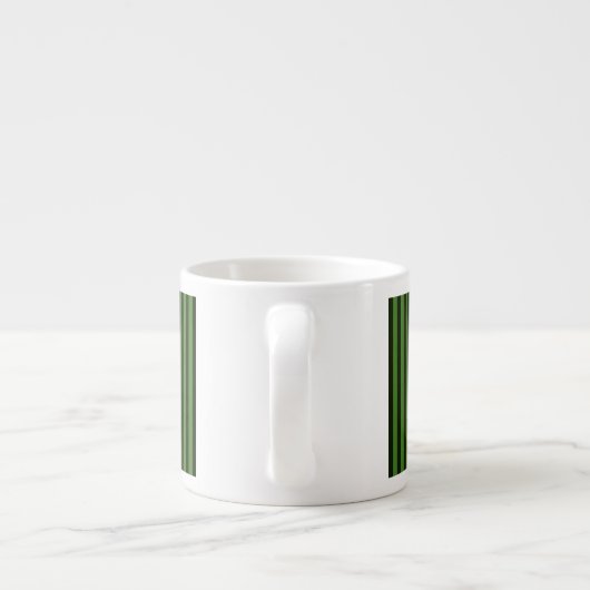 Aangepaste groene strepen kalm Jouw tekst houden Espresso Kop (Achterkant)