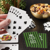 Aangepaste groene strepen kalm Jouw tekst houden Pokerkaarten (Insitu)