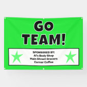 Aangepaste groene teambanner spandoek (Horizontaal)