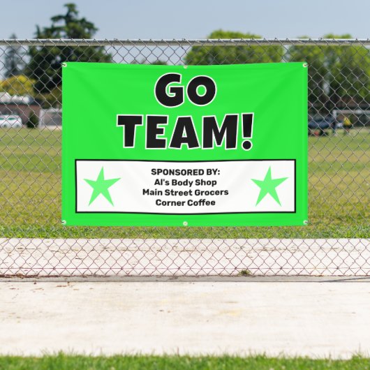 Aangepaste groene teambanner spandoek (Insitu)