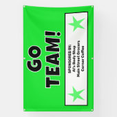 Aangepaste groene teambanner spandoek (Verticaal)