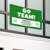 Aangepaste groene teambanner spandoek (Buitenkant Gebouw)