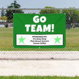 Aangepaste groene teambanner spandoek