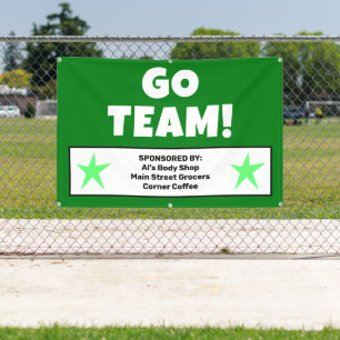 Aangepaste groene teambanner spandoek