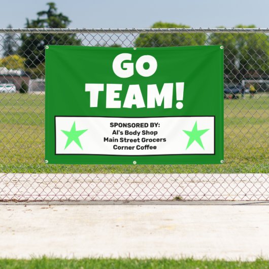 Aangepaste groene teambanner spandoek (Insitu)