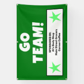 Aangepaste groene teambanner spandoek (Verticaal)