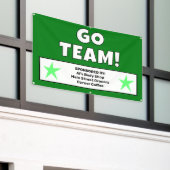 Aangepaste groene teambanner spandoek (Buitenkant Gebouw)
