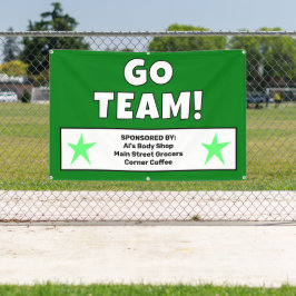 Aangepaste groene teambanner spandoek