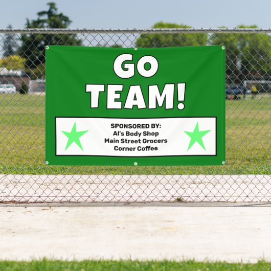 Aangepaste groene teambanner spandoek (Insitu)